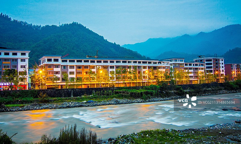 宝兴熊猫古城 邓池沟图片素材