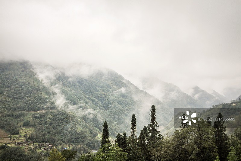 宝兴熊猫古城 邓池沟图片素材