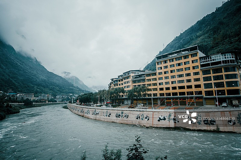 雅安熊猫古城图片素材