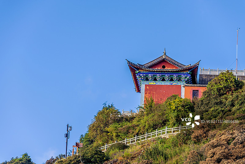 中国云南省大理鸡足山金顶寺图片素材