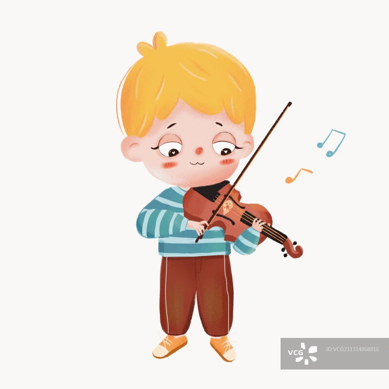 拉小提琴的男孩图片素材