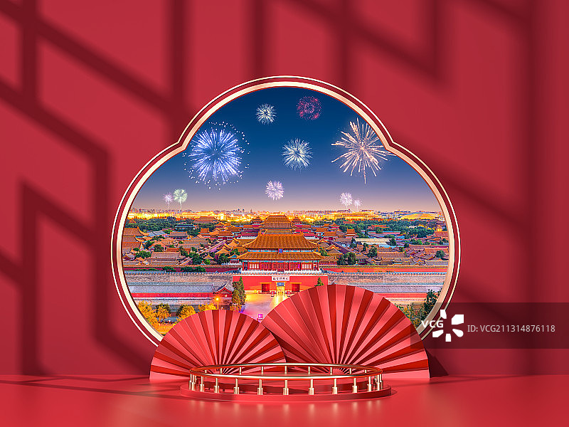 北京故宫新年场景图片素材