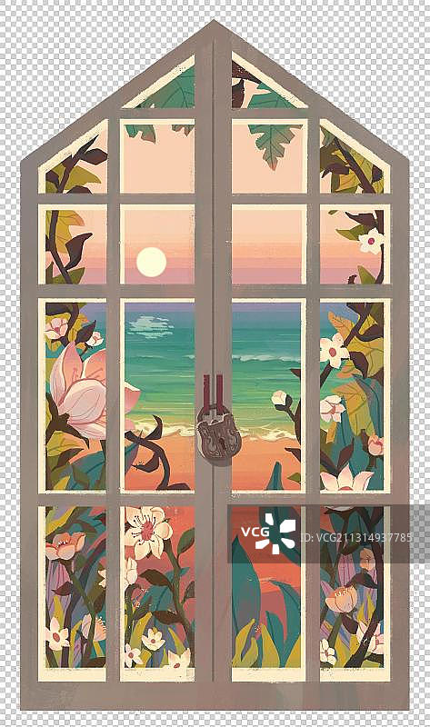 窗外的风景图片素材