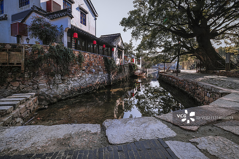 苏州西山岛明月湾古村图片素材