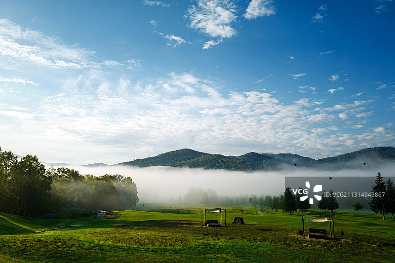 清晨的北海道图片素材