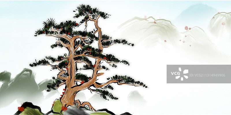 黄山迎客松图片素材