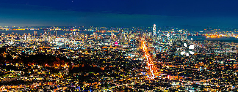 旧金山城市夜景（DTSF）图片素材