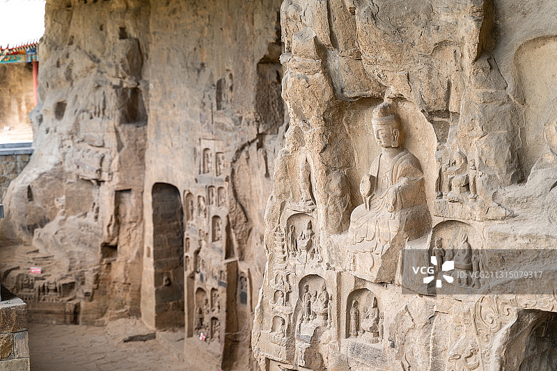 河南巩义石窟寺造像图片素材