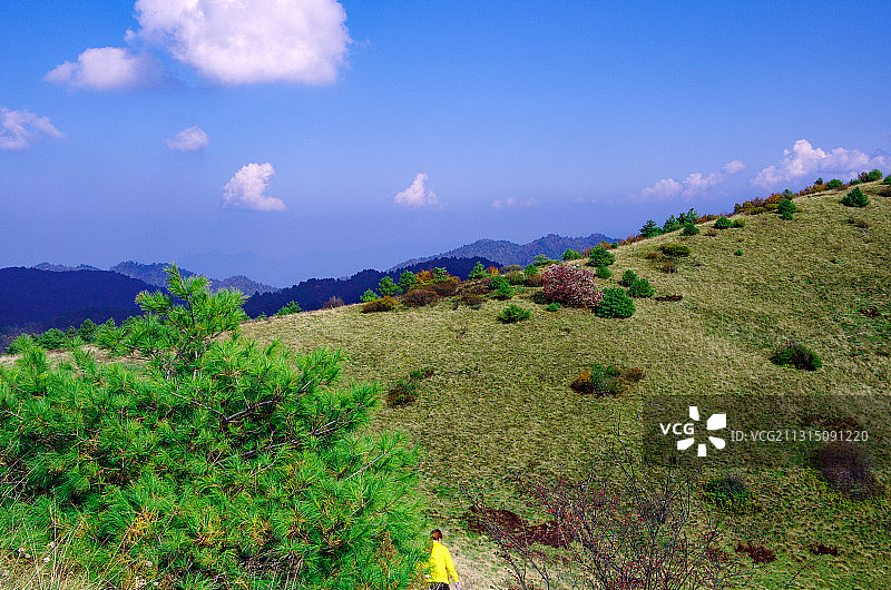 陕西安康神田草原的高山和草甸图片素材