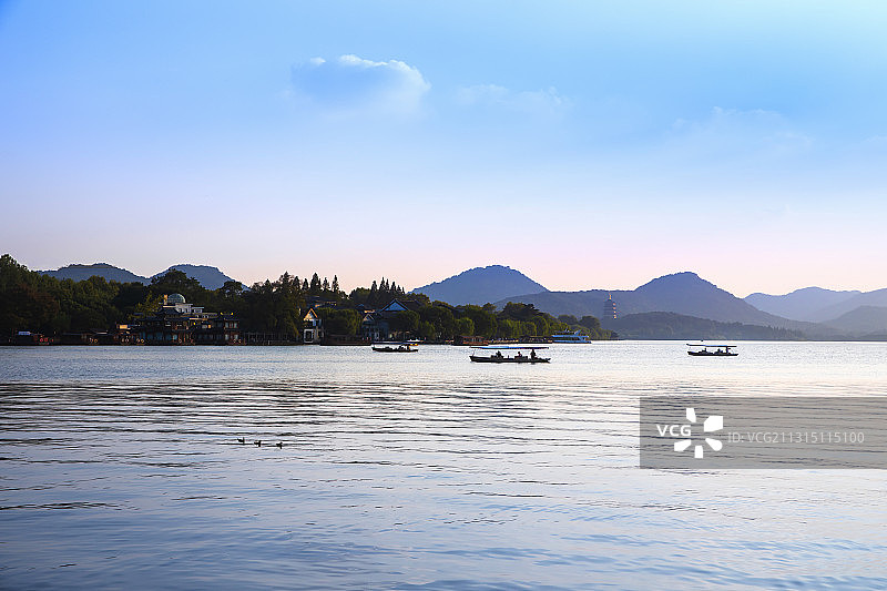 秋日西湖图片素材