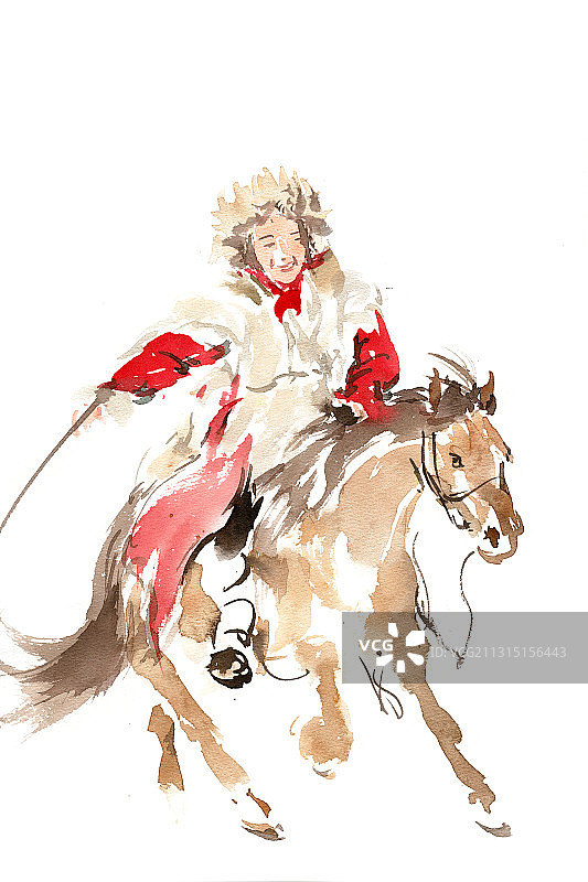 骑马的女子图片素材