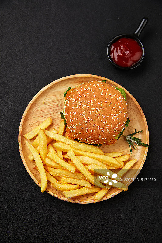 汉堡王肯德基汉堡薯条番茄酱图片素材