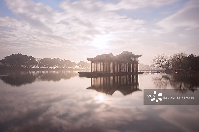 曲院风荷水榭图片素材