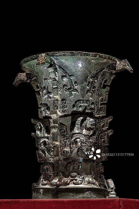 西周何尊，宝鸡青铜博物院，国家宝藏国宝文物，禁止出国展览文物图片素材