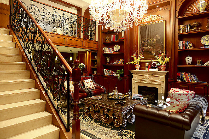 北京郊区别墅外部内部豪华装修景观图片素材