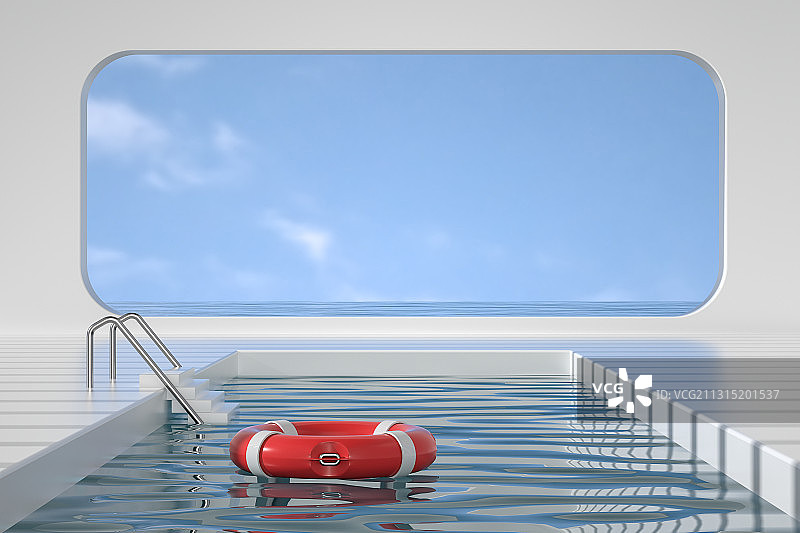 室内游泳池，三维图形图片素材