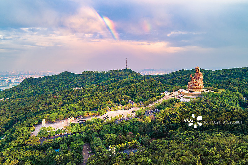 航拍佛山西樵山风光图片素材