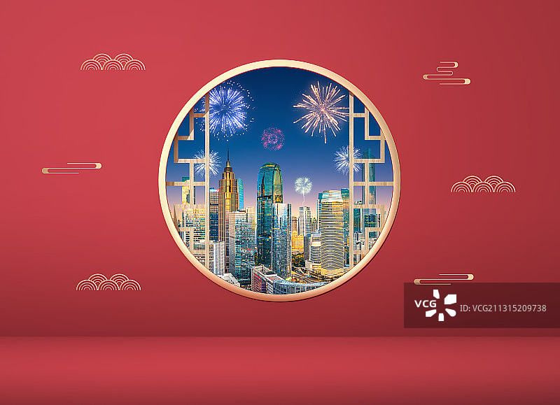 广州新年春节场景图片素材