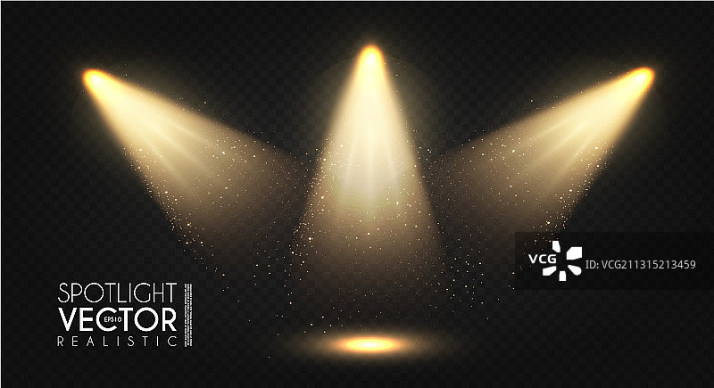 透明聚光灯效果设计图片素材