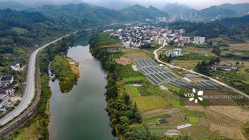 漳江～月亮湖，雨后图片素材
