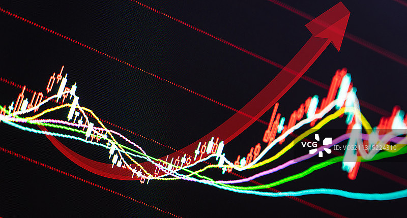 股票上涨趋势概念，成功的箭头图片素材