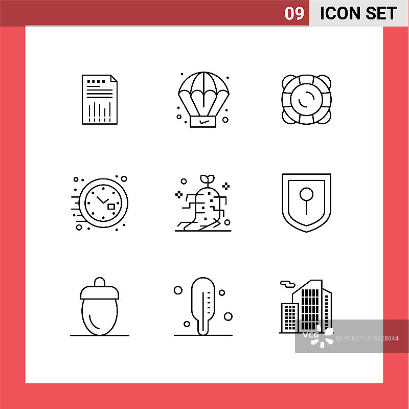 第9组手表标志和符号轮廓图片素材