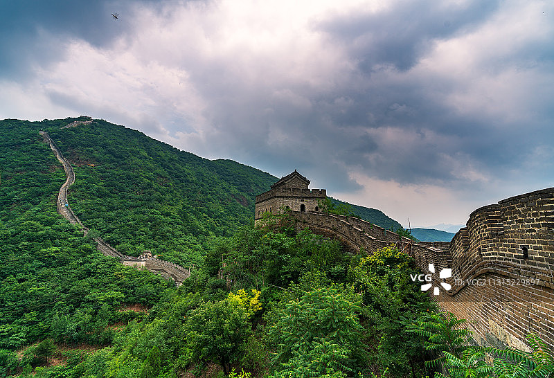 响水湖长城图片素材