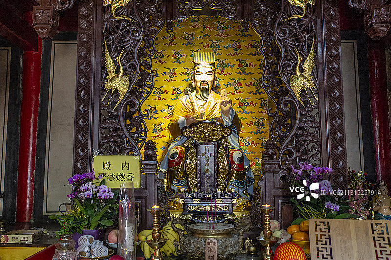 北京市西城区吕祖宫吕祖殿吕洞宾雕像图片素材