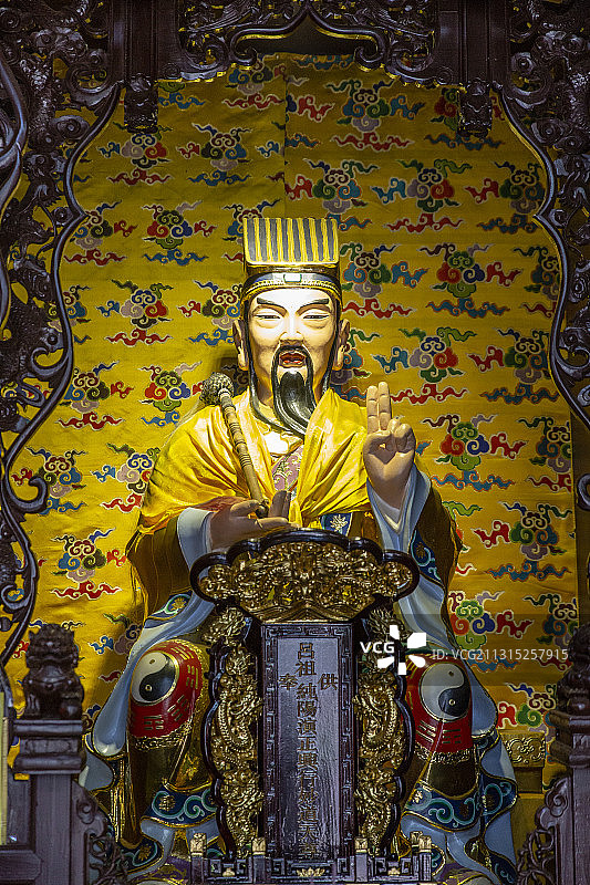 北京市西城区吕祖宫吕祖殿吕洞宾雕像图片素材