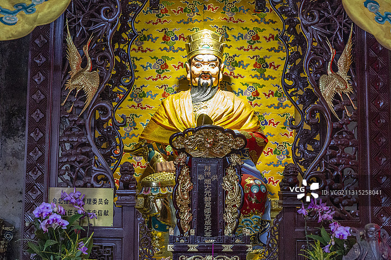 北京市西城区吕祖宫吕祖殿赵公明雕像图片素材