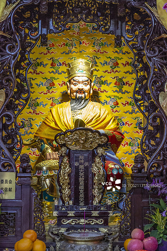 北京市西城区吕祖宫吕祖殿赵公明雕像图片素材