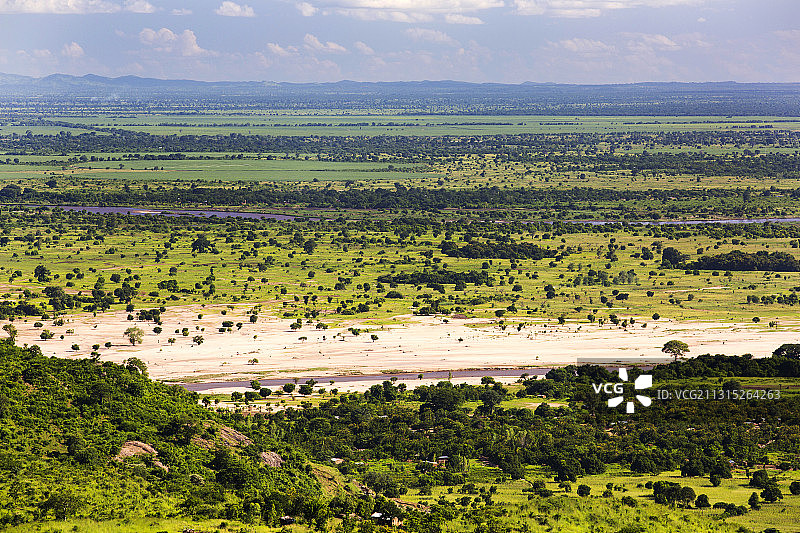 马拉维有史以来最严重洪灾后奇克瓦瓦郡河的洪水破坏图片素材