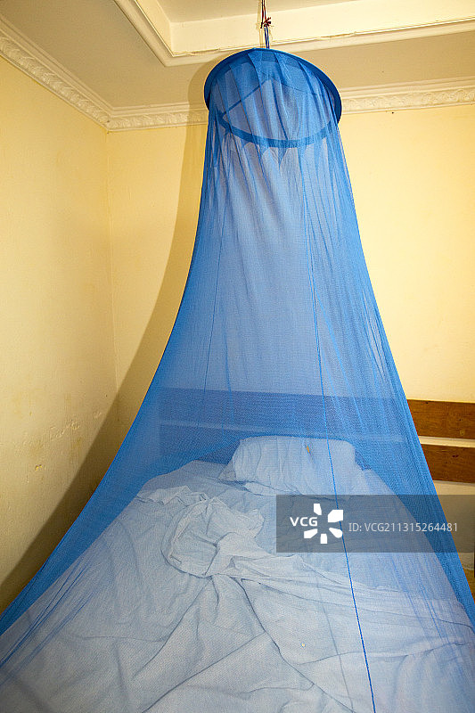 马拉维Chikwawa的床上蚊帐图片素材