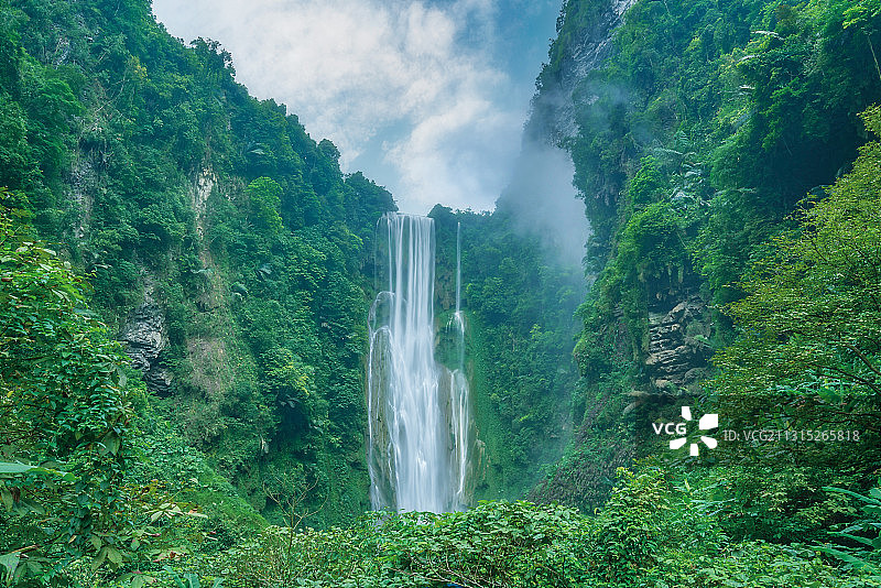 靖西通灵大瀑布风光图片素材