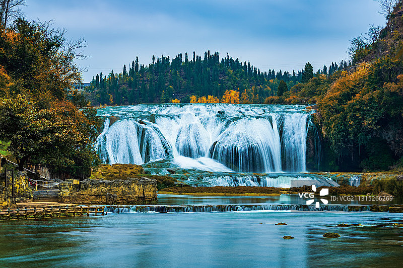 安顺陡坡塘瀑布风光图片素材