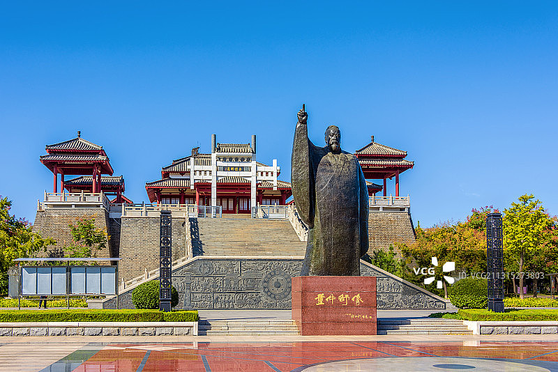 中国山东省德州市董子园董子读书台图片素材