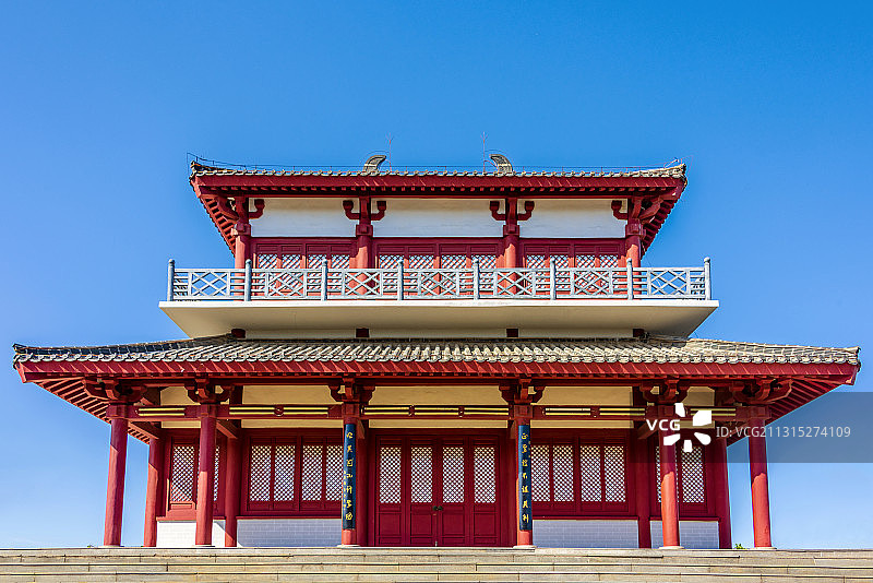 中国山东省德州市董子园董子读书台图片素材