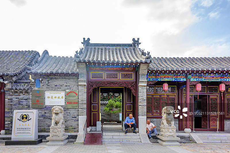 中国山东省滨州市杜受田故居正门入口图片素材