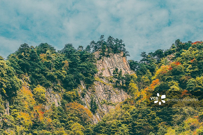 秋天的唐家河图片素材