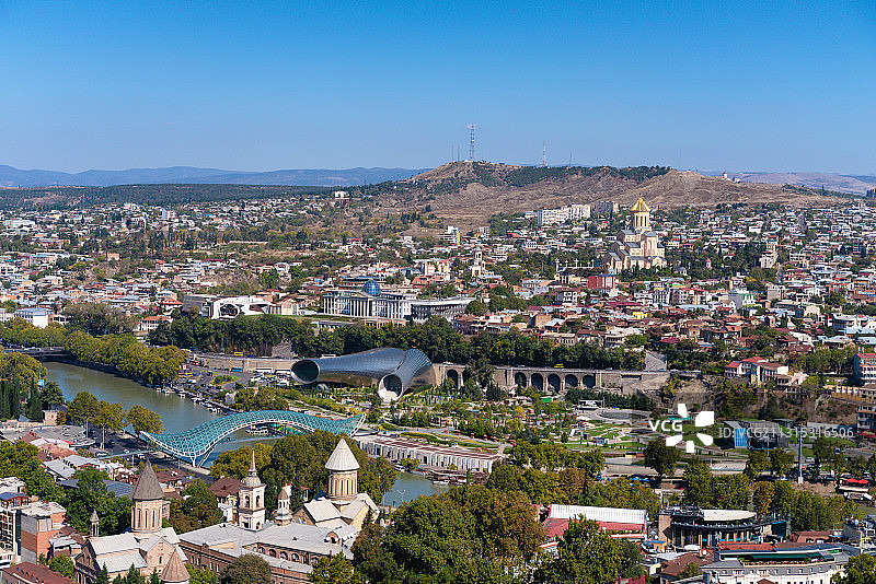 格鲁吉亚首都第比利斯全景图片素材