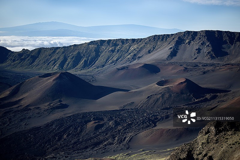 美国夏威夷哈莱阿卡拉火山口山脉风光图片素材