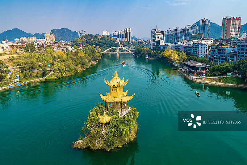 航拍铜仁市风光图片素材