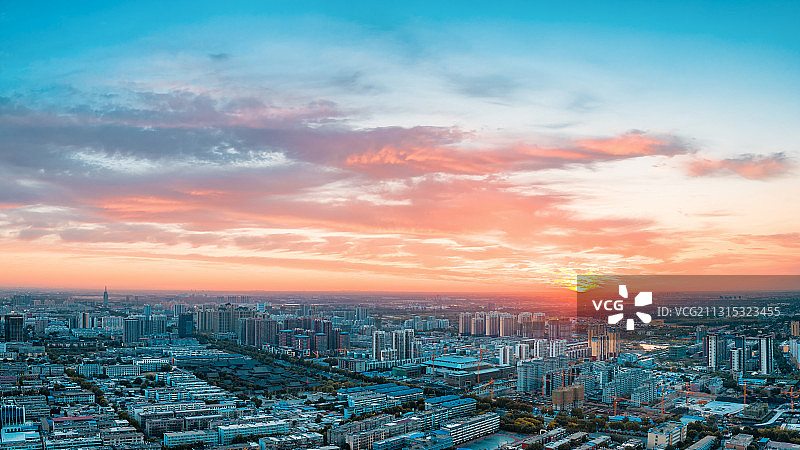 航拍邢台市日出风光图片素材