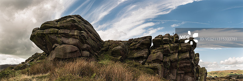 陆地岩石天空全景图片素材