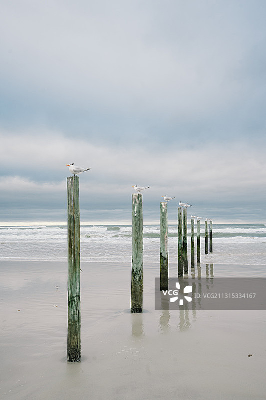 美国佛罗里达州代托纳海滩海天一色美景图片素材