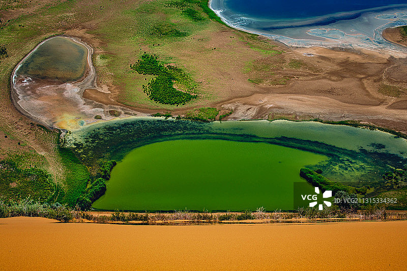 中国阿拉善右旗景观航拍图片素材