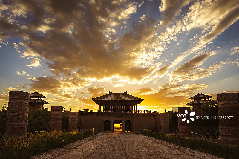 甘肃省敦煌市-阳关图片素材