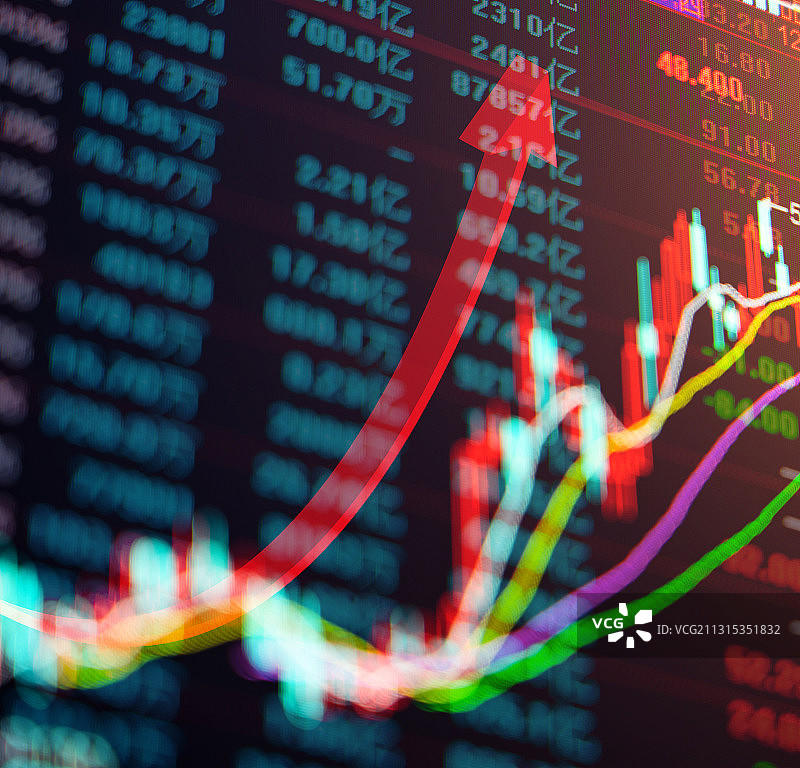 金融股市上涨趋势概念图片素材