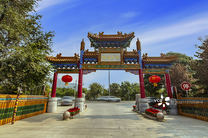 北京市门头沟区琉璃渠村前牌坊图片素材