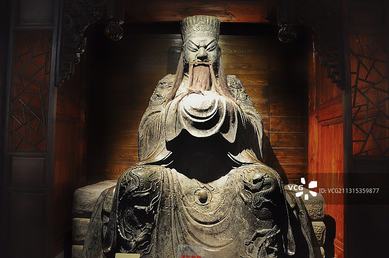 重庆三峡博物馆 关羽铜像图片素材